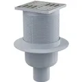 Produktbild: AlcaDrain Bodenablauf 105×105/50 mm senkrecht, Edelstahlrost, Kombi-Geruchsverschluss SMART