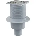 Produktbild: AlcaDrain Bodenablauf 105×105/50 mm mit einem senkrechten Abgang, Edelstahl Rost, Kombi-Geruchsverschluss SMART