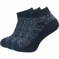 Produktbild: GAWILO dicke & warme Damen Sneaker Socken (3 Paar) | kurze Wollsocken im Norweger Look | ideal auch als Bettsocken im Winter (35-38, blau)