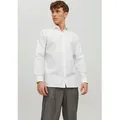 Produktbild: Jack & Jones Langarmhemd JPRBLAPARKER Slim Fit Hemd, atmungsaktiv, ideal für den Alltag Baumwolle, slim fit weiß M