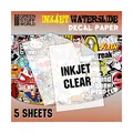 Produktbild: Green Stuff World Waterslide A4-Aufkleberbögen, transparent, für Tintenstrahldrucker, 5 Stück