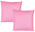 Produktbild: JACK 2er Set Outdoor Kissenhülle Kissenbezug 50x50cm Wasserfest Sitzkissen Lounge Kissen Garten Stuhl Lotus Effekt, Farbe:Rosa
