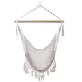 Produktbild: Hängesessel Macramee Baumwolle mit Fransenkante Bequeme Sitzmöglichkeit