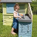 Produktbild: Smoby Spielhaus Outdoor Spielzeug Garten Life Spielhaus Pretty mit Küche 7600810738