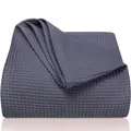 Produktbild: Laynenburg Tagesdecke Waffelpique aus 100% Baumwolle – Baumwolldecke, Kuscheldecke, Wohndecke als Sommerdecke, Bett-Überwurf, Couch-Überwurf, Sofa-Decke