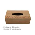 Produktbild: Taschentücher-Box Kosmetiktuchspender Wunschtext Gravur personalisiert Geschenk