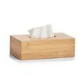 Produktbild: Kosmetiktücherbox Bambus – 27,5×15,5×8,5 cm, mit aufschiebbarem Boden