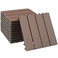 Produktbild: Set Terrassenfliesen Tegulas, WPC in Holzoptik Terrassenfliesen braun B-Ware