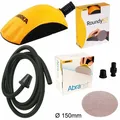 Produktbild: Mirka 150mm Handblock Roundy Kit + Schlauch + 15 Schleibscheiben Abranet