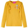 Produktbild: Kinder-Langarmshirt mit Blumen Pullover Sweatshirt T-Shirt Dunkelocker 128