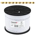Produktbild: PremiumX 100m BASIC Koaxialkabel 135dB 4-fach SAT Antennenkabel Koax Kabel RG6 ClassA Satellitenkabel 10x F-Stecker