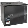 Produktbild: HMF 65709-02 Netzwerkschrank, Serverschrank 19 Zoll | 9 HE | 400 mm Tiefe | Glastür | Schwarz