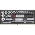 Produktbild: Proxxon - Industrial Steckschlüsselsatz Metrisch 3/8' (10 Mm) 24teilig 23110