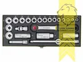 Produktbild: PROXXON 3/8 Zoll Kompakt Steckschlüsselsatz Nüsse HX 6 bis 24 mm mit Ratsche 24