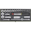 Produktbild: Proxxon Industrial Steckschlüsselsatz metrisch 3/8 (10 mm) 24teilig 23110