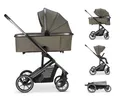 Produktbild: Osann Kombi-Kinderwagen Juntos, Kinderwagen 2in1 inkl. Babywanne, Sportsitz, Regenverdeck, leicht klappbar - Teak