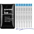 Produktbild: RUNFENG Kugelschreibermine 10er-Set Großraumminen 98 mm 1,0 mm Blau Metall
