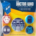 Produktbild: BBC DOCTOR WHO Abzeichen Packung Brandneu Offiziell - TARDIS, DALEK, CYBERMAN