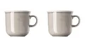Produktbild: Thomas Trend Colours / Farben - Becher mit Henkel - 2er-Set - Henkelbecher Mugge Humpen Haferl Tasse Kaffeebecher (Moon Grey (Mond-Grau), 2 Stück)