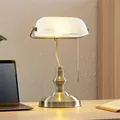 Produktbild: Schreibtischlampe Profina Lindby, bronze / altmessing, für Arbeitszimmer / Büro, Metall, Antik, Tischlampe 9627208