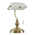 Produktbild: Lindby Tischlampe Profina (Retro, Vintage Antik) in Bronze aus Metall (1 flammig E27) - Tischleuchte Schreibtischlampe Nachttischlampe Arbeitszimmerleuchte