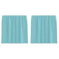 Produktbild: vidaXL Voile Vorhänge mit Stangentaschen 2 STK. Türkis, Gardine, transparenter Vorhang, Fenster-Voile, Fensterdekoration, transparenter Voile-Vorhang