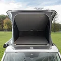 Produktbild: Black Forest Fox Wohnmobil Camper Schonbezug Heckbett Hochbett Faltbett für VW T5 T6 T6.1 Beach Ocean Grand 600 680 (Grau T6.1 California 2 TLG. Aufstelldach)