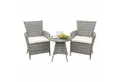 Produktbild: HTI-Living Garten-Essgruppe Outdoor Möbel mit Sitzkissen und Glasplatte, (Set, 3-tlg., 2 Gartenstühle 1 Gartentisch), Gartenmöbel Terrassenmöbel