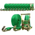 Produktbild: Baumarktplus 10x Profi Ratschen Spanngurt Spanngurte Zurrgurt 2-tlg 6m 2t 2to 2000 kg TÜV/GS GRÜN