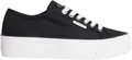 Produktbild: Calvin Klein Damen Vulcanized Sneaker Logo Tag mit Plateau, Schwarz (Ck Black), 39