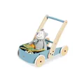 Produktbild: Pinolino® Lauflernwagen Fiete Lauflernhilfe mit Bremssystem - Lauflernhilfe aus Holz in Blau, (1-tlg), Laufenlernen durch einstellbare Bremse, Fördert Motorik