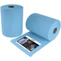 Produktbild: 2x PUTZ-ROLLEN 3-LAGIG 36x36 cm PUTZTUCH PAPIER ROLLE BLAU PUTZPAPIER 1000 BLATT