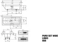 Produktbild: KALDEWEI 261100011001 BW PURO SET WIDE LINKS Mod.668, 1700