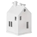 Produktbild: Lichthaus Vogelhaus, Porzellan, weiß, Dekoratives Keramikhaus als Teelichthalter
