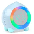 Produktbild: Ayybboo Kinderwecker Digitaler,Wecker Digital Sonnenaufgangssimulator Kinderwecker für Mädchen Jungen mit Bunte Lichter Leiser Wecker Ohne Ticken Schlafzimmer (Blau)