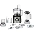 Produktbild: Bosch Kompakt-Küchenmaschine Multi Talent 3, 50 Funktionen, 2,3 l Schüssel, Mixer, spülmaschinengeeignet, Universalzerkleinerer, kleine Küchenmaschine, 800 Watt, schwarz/Edelstahl, MCM3501M