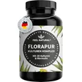 Produktbild: Florapur Kulturen Komplex - 180 magensaftresistente Kapseln - 3 Monatsvorrat - 20 Bakterienkulturen & Bio Inulin - 20 Mrd. KbE je Tagesdosis - Milchsäurebakterien, Bifidobakterien - vegan