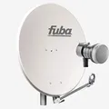 Produktbild: Fuba Satellitenschüssel Komplettset 1 Teilnehmer DAL 801 G - Alu Sat-Schüssel/Sat-Spiegel 80cm hellgrau + Fuba DEK 117 Single Universal LNB - HDTV, UHD(4K/8K), 3D