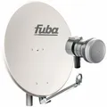 Produktbild: Fuba Sat Komplettanlage 1 Teilnehmer - Fuba Satellitenschüssel 80cm Alu hellgrau