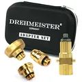 Produktbild: Drehmeister LPG Adapter Set M10 - extra lang - verstärkt - Tankadapter mit Etui - für Gasfahrzeuge - Alle Europa Autogas Adapter