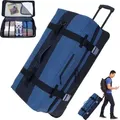 Produktbild: Trolley Koffer Reisetasche Elephant Travel XXL Trolly 120 Liter 80 cm Trolly Rolltasche Reisetrolley groß Gepäck Reise Tasche 13032 Blau Schwarz - Dunkelblau