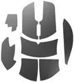 Produktbild: Glorious Gaming Maus-Griffband für Model I – rutschfest, fett- und schweißabweisend, 0,5 mm dick, zugeschnitten, einfach anzubringen, Klebstoff von 3M, schwarz