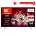 Produktbild: TCL 55T8C 55 Zoll QLED 4K HDR UHD Fernseher, Smart Google TV Dolby Vision Atmos, 144Hz Motion Clarity Pro, Game Bar, ALLM, Freesync, Onkyo 2.1 Sound, Sprachsteuerung, Kompatibel mit Google Assistant