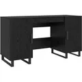 Produktbild: vidaXL Schreibtisch mit Regal Schwarz Eichen-Optik 140 x 50 x 75 cm 879530