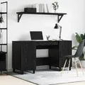 Produktbild: vidaXL Schreibtisch mit Regal Schwarz Eichen-Optik 140 x 50 x 75 cm