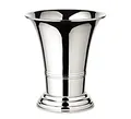 Produktbild: EDZARD Vase Tromba, Höhe 20 cm, Durchmesser Oben 17 cm, schwerversilbert - Moderne Tulpenvase, Blumenvase Silber als Tischdeko