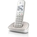 Produktbild: Philips XL490 Telefon Schnurlos - Schnurloses Festnetztelefon Kompatibel mit Hörgeräten - DECT Telefon mit Großem Display und Lautstärke‐Boos... - Weiß