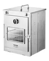 Produktbild: VEVOR faltbarer Campingofen tragbare Campingherde aus Edelstahl, mit 3-stufigem Grill, Griff und Thermometer, Verwendung mit Holzfeuer, Propangasöfen zum Backen von Brot Pizza Kochen im Freien