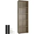 Produktbild: tectake Bücherregal, Eiche Artisan, Holz, Beton Optik, Rechteckig, 30x190x60 cm, Wohnzimmer, Regale, Bücherregale