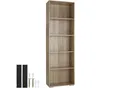 Produktbild: tectake® Bücherregal, MDF, bodenschonende Kunststofffüße, 60 x 30 x 190 cm